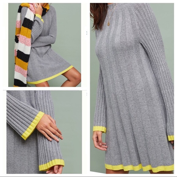 Anthropologie Gray Sweater Dress By 